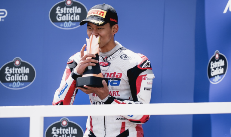 Veda Ega Pratama podium Moto3 GP Brasil 2026