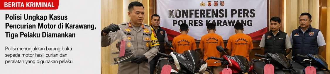 Polisi Ungkap Kasus Pencurian Motor di Karawang, Tiga Pelaku Diamankan