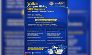 Lowongan kerja langsung di UBSI Cikampek