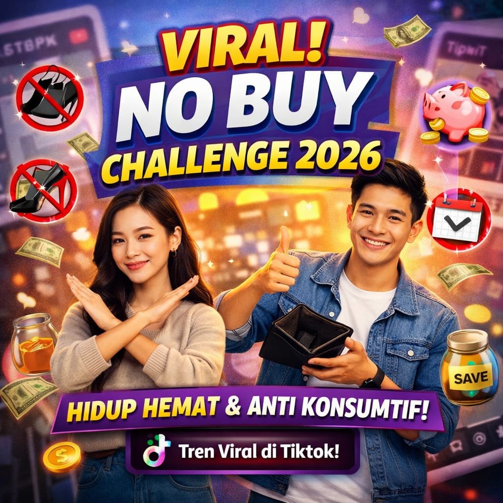Viral! Tren “No Buy Challenge 2026” Ramai di TikTok, Anak Muda Pilih Hidup Hemat dan Anti Konsumtif