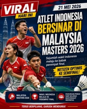 Atlet Indonesia Bersinar di Malaysia Masters 2026, Wakil Merah Putih Melaju ke Perempat Final