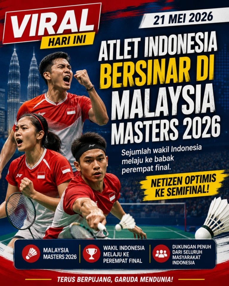 Atlet Indonesia Bersinar di Malaysia Masters 2026, Wakil Merah Putih Melaju ke Perempat Final
