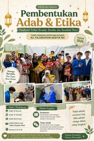 Mahasiswa UBSI Cikampek Gelar Sosialisasi Pembentukan Adab dan Etika di Panti Asuhan Hj. Fajiriatun Assyia’ah