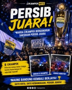 Warga Cikampek Bergemuruh Saksikan Persib Bandung Juara, Konvoi Bobotoh Padati Jalanan Hingga Larut Malam