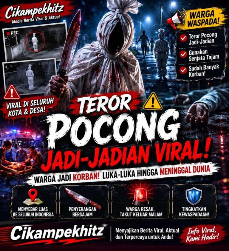 Teror Pocong Jadi-Jadian Viral, Warga Jadi Korban Penyerangan Bersenjata Tajam di Sejumlah Daerah