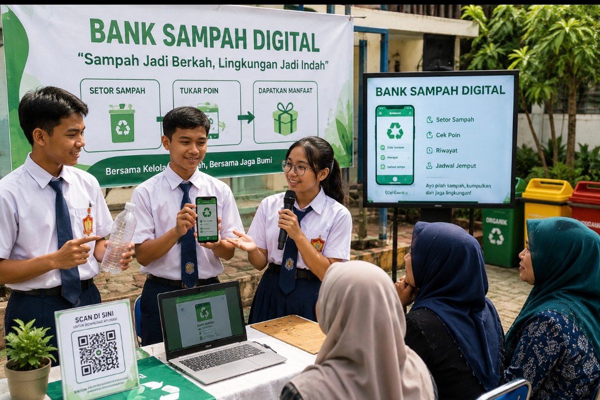 Viral! Siswa SMP Ciptakan Bank Sampah Digital, Warga Ramai Beri Dukungan